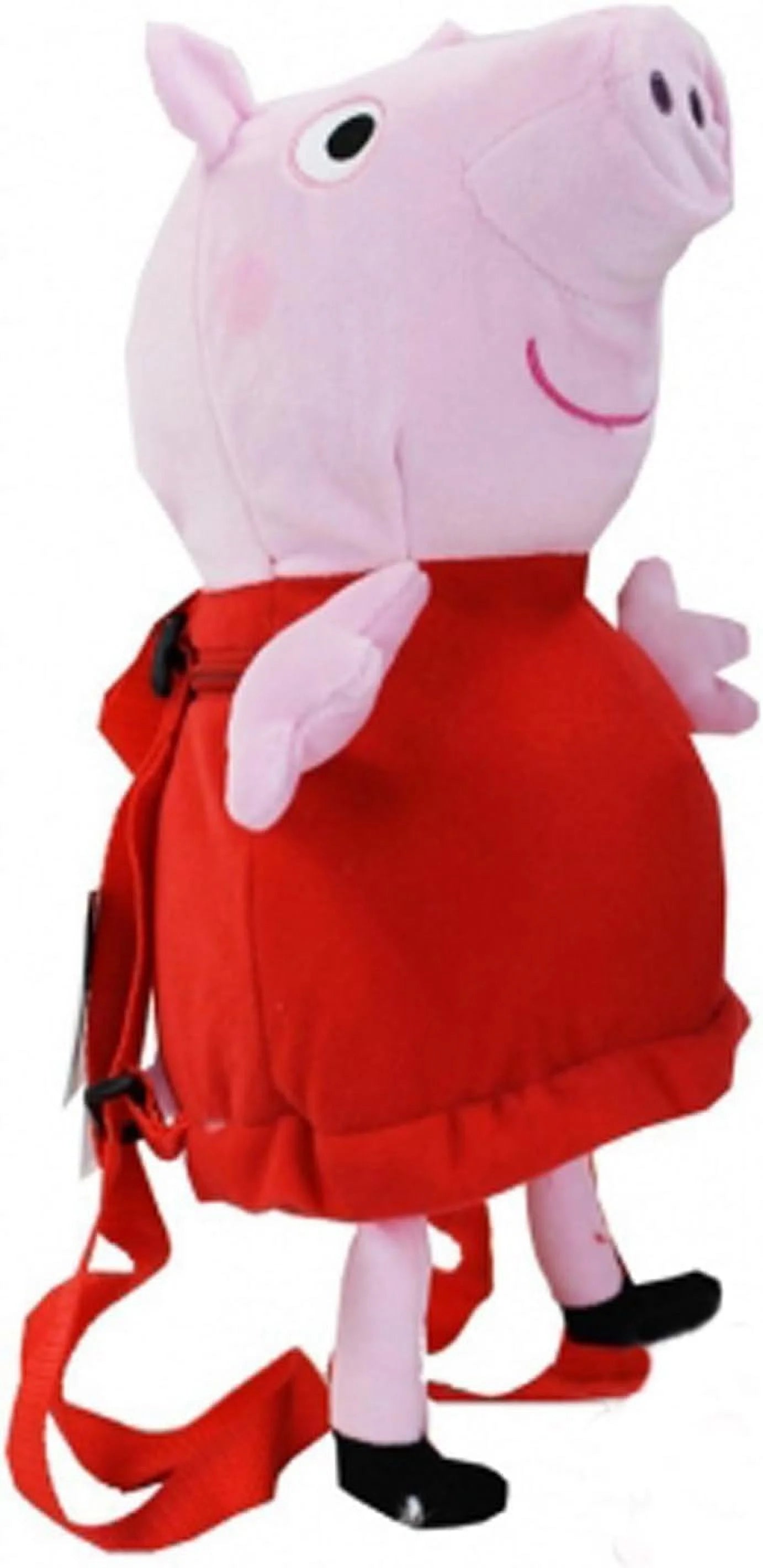 Pink & Red Plush Backpack Stuffed Toy Animal with Zipper Pocket 15" F4505