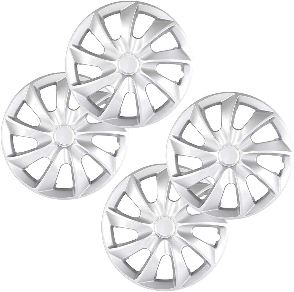 4PC Set 15 inch Silver Hubcap Wheel Cover L38361