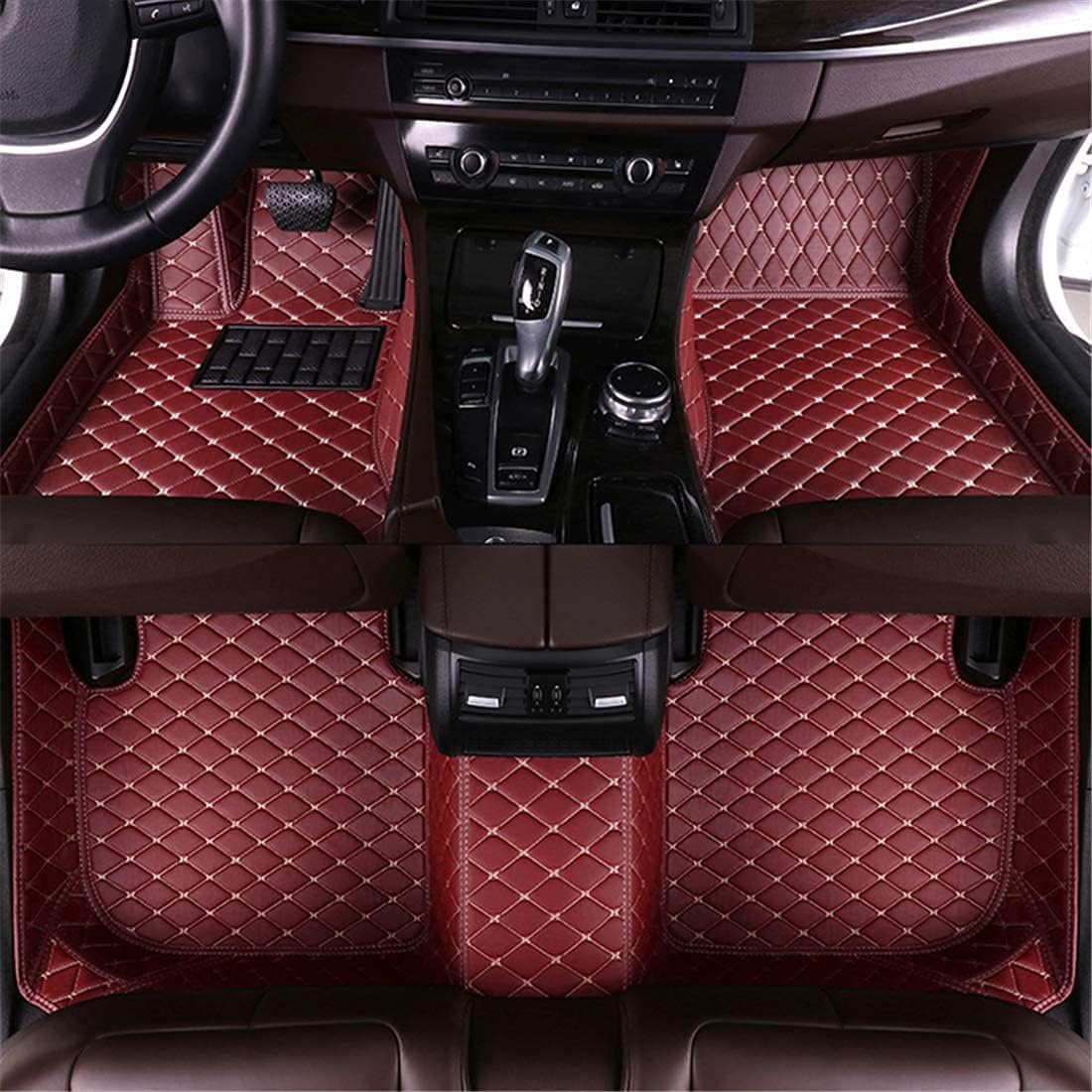 Waterproof Non-Slip Leather Car Floor Mats for Smart fortwo 2011-2015 P44440