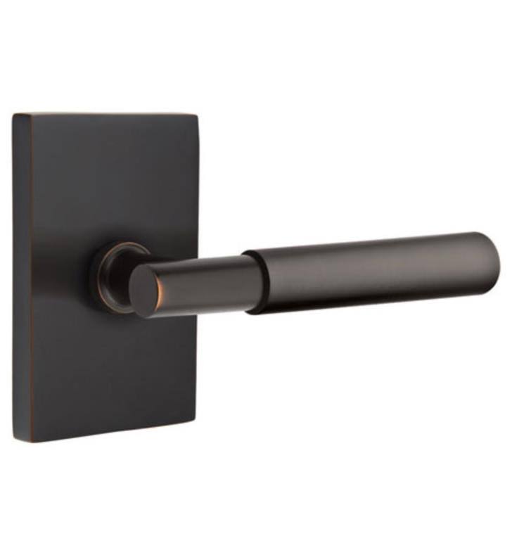 Bright Chrome Modern Rectangular Lever Passage E4821