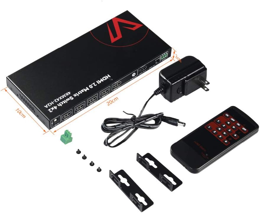 HDMI 2.0 Matrix Switch 4x2 4K@60Hz HDR HDCP 2.2 18Gbps V231614