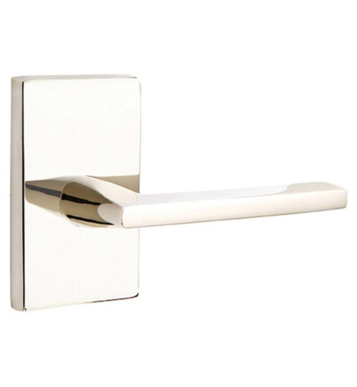 Bright Chrome Modern Rectangular Lever Passage E4821