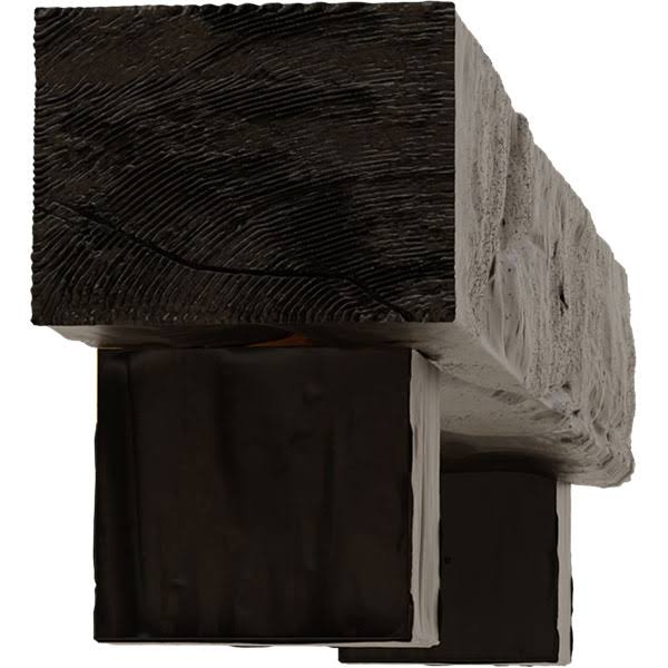 Riverwood Faux Wood Fireplace Mantel Kit with Alamo Corbels, Premium Walnut S9894