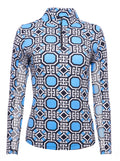 Ladies Long Sleeve Mock Golf Shirt K576234
