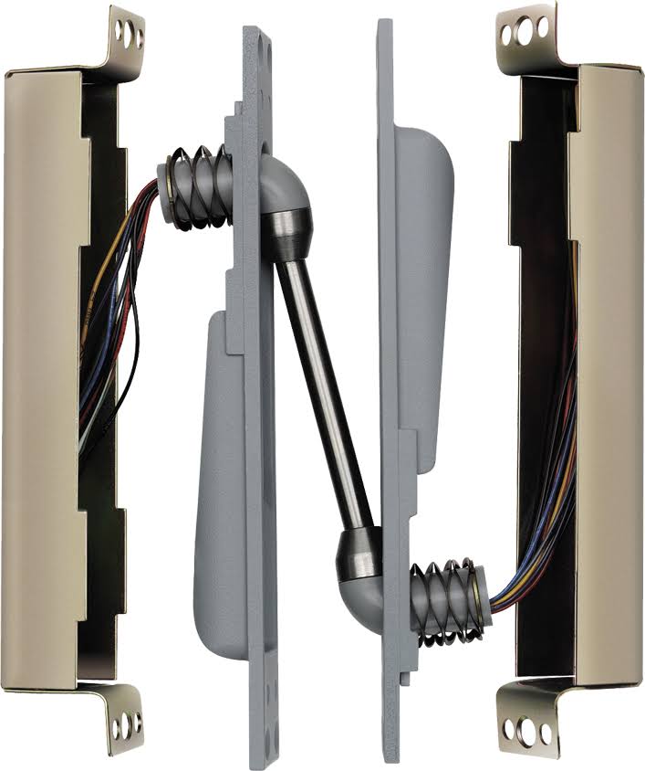 Electric Power Transfer with Ten 24 Gauge Wires Satin Aluminum T81797