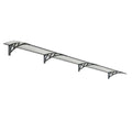 Grey Polycarbonate Door Canopy Awning 13.5 ft. W x 3 ft. D G96938