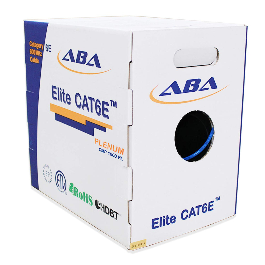 Yellow 23AWG UTP Solid Bare Copper Bulk Ethernet Cable 1000ft S719