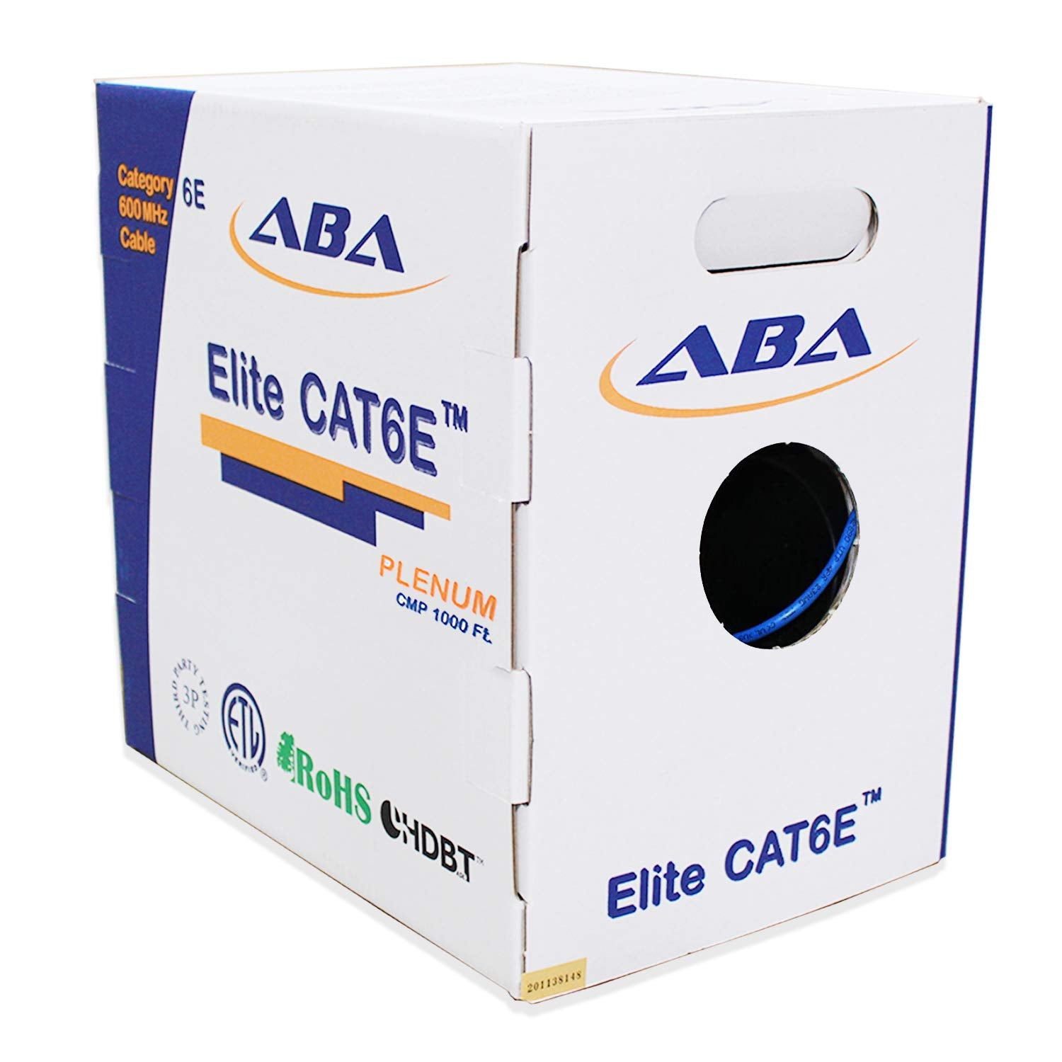 Yellow 23AWG UTP Solid Bare Copper Bulk Ethernet Cable 1000ft S719