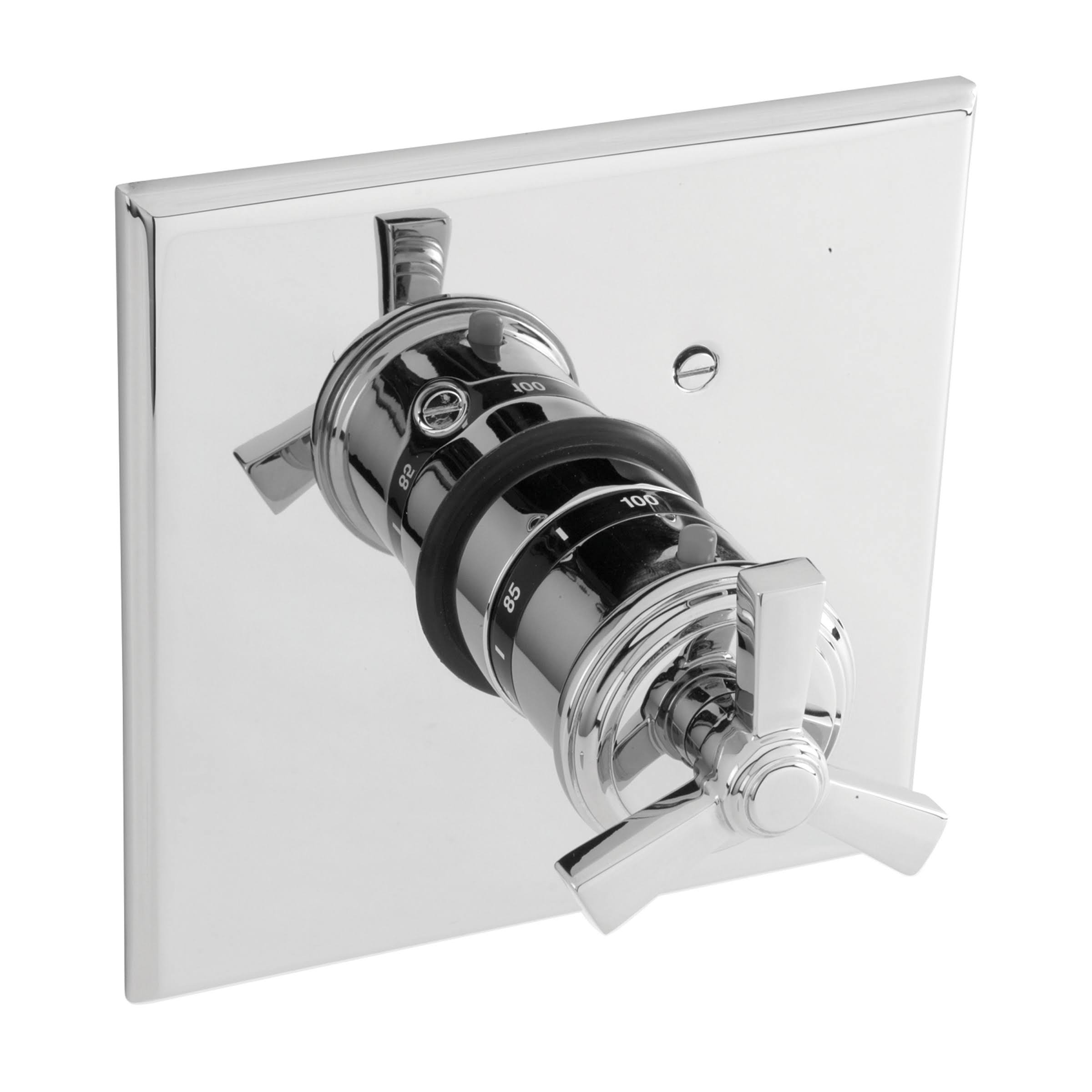 White Thermostatic Trim Plate with Handle U7052