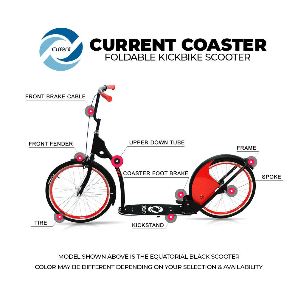 Black Foldable Kickbike Scooter A8239