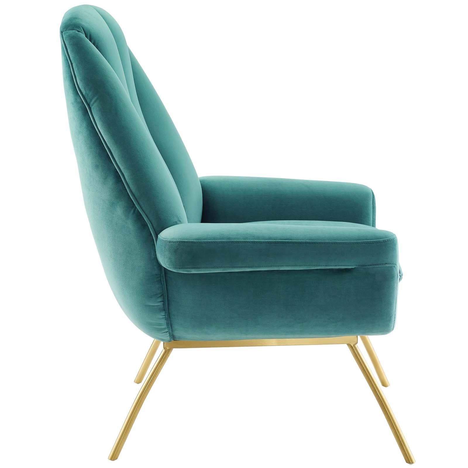 Dusty Rose Performance Velvet Armchair C975