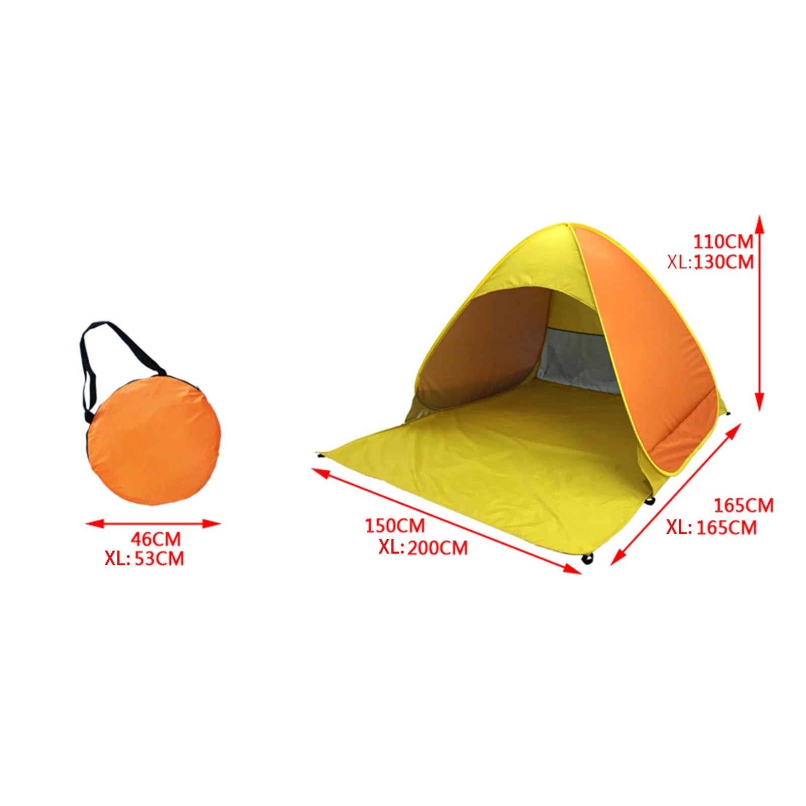 Orange Automatic Beach Tent O729233
