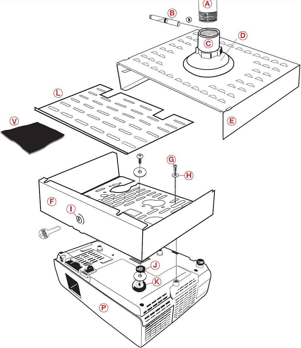 Anti-Theft Projector Mount with Case N7459