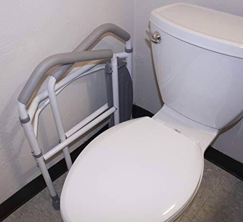 Folding Toilet Safety Frame with Adjustable Height Grab Bar I77881