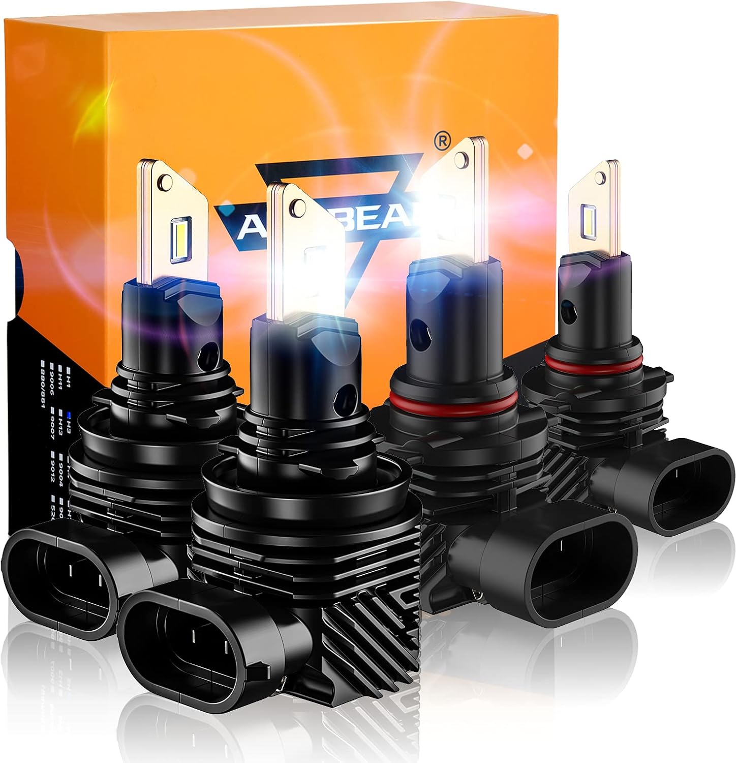 6500K Cool White LED Bulbs Combo, Pack of 4 Pack of 2 D710