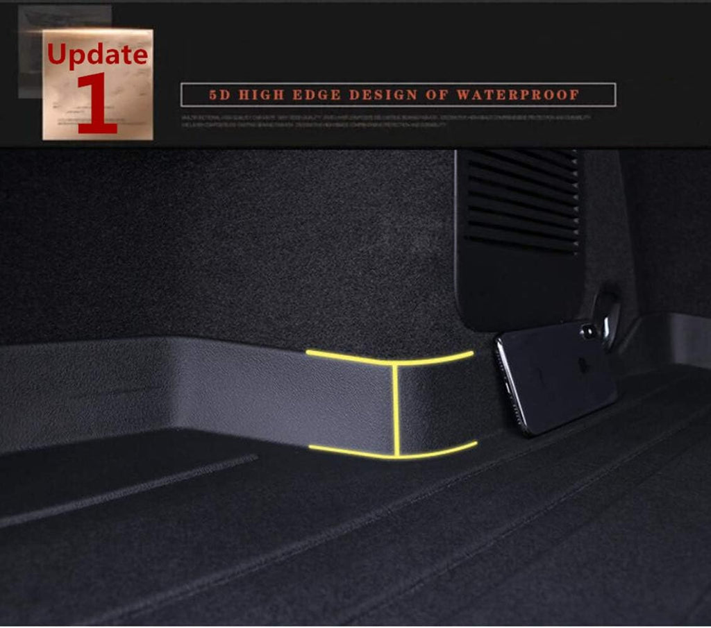 Black TPO Rear Cargo Liners Trunk Mats Pack of 2 Z278