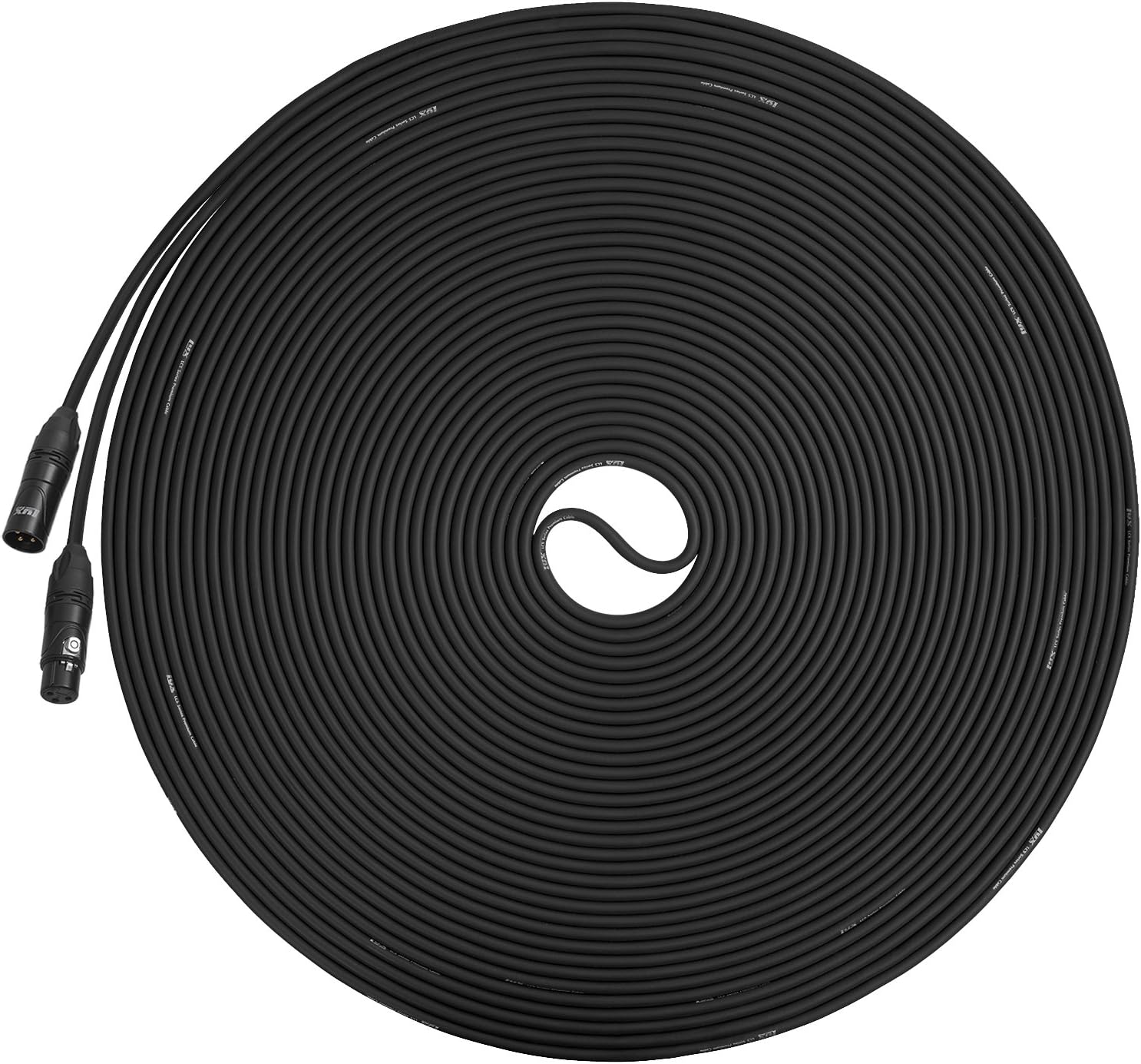 Black Pack of 2 XLR Microphone Cable G923499