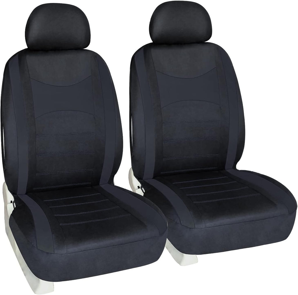 Black Universal Car Seat Covers 2PCS I228921