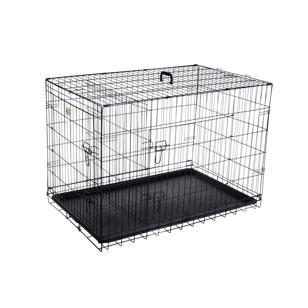 42-inch Collapsible Dog Crate with Divider Wall Panel R62258