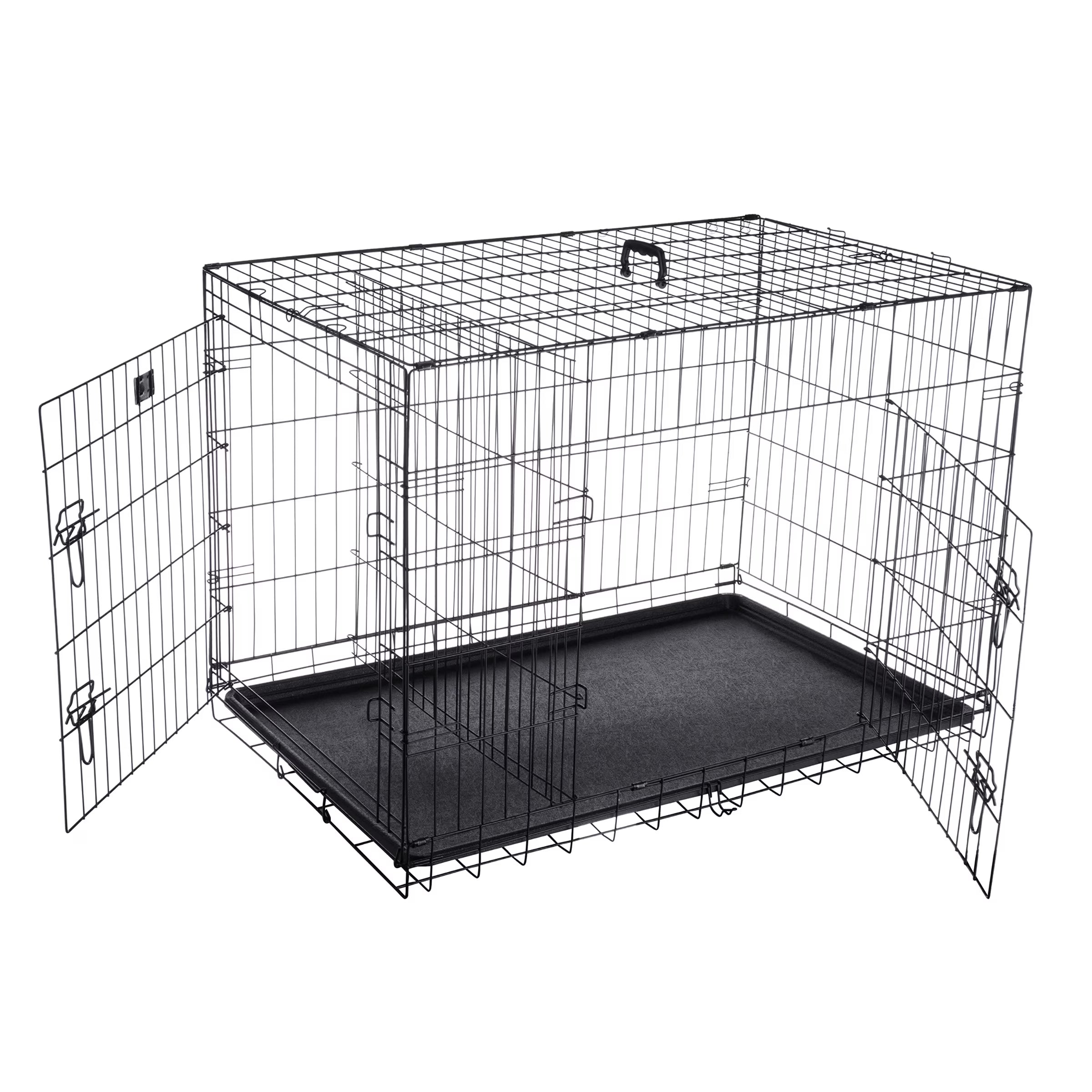 42-inch Collapsible Dog Crate with Divider Wall Panel R62258