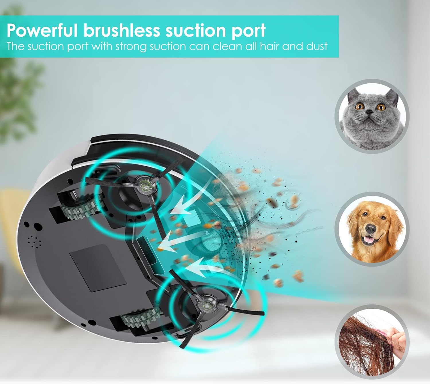 Robot Vacuum Cleaner, 1800Pa Strong Suction, Slim, Quiet, Self-Charging H831951