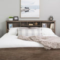 King Bookcase Headboard in Drifted Gray E955
