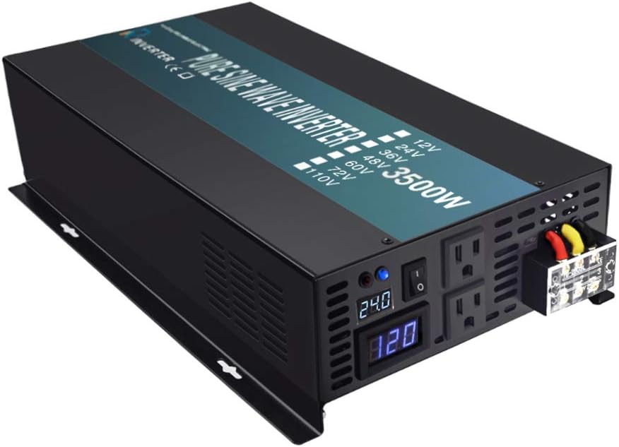3500W Pure Sine Wave Power Inverter 24V DC to 120V AC Converter N9836