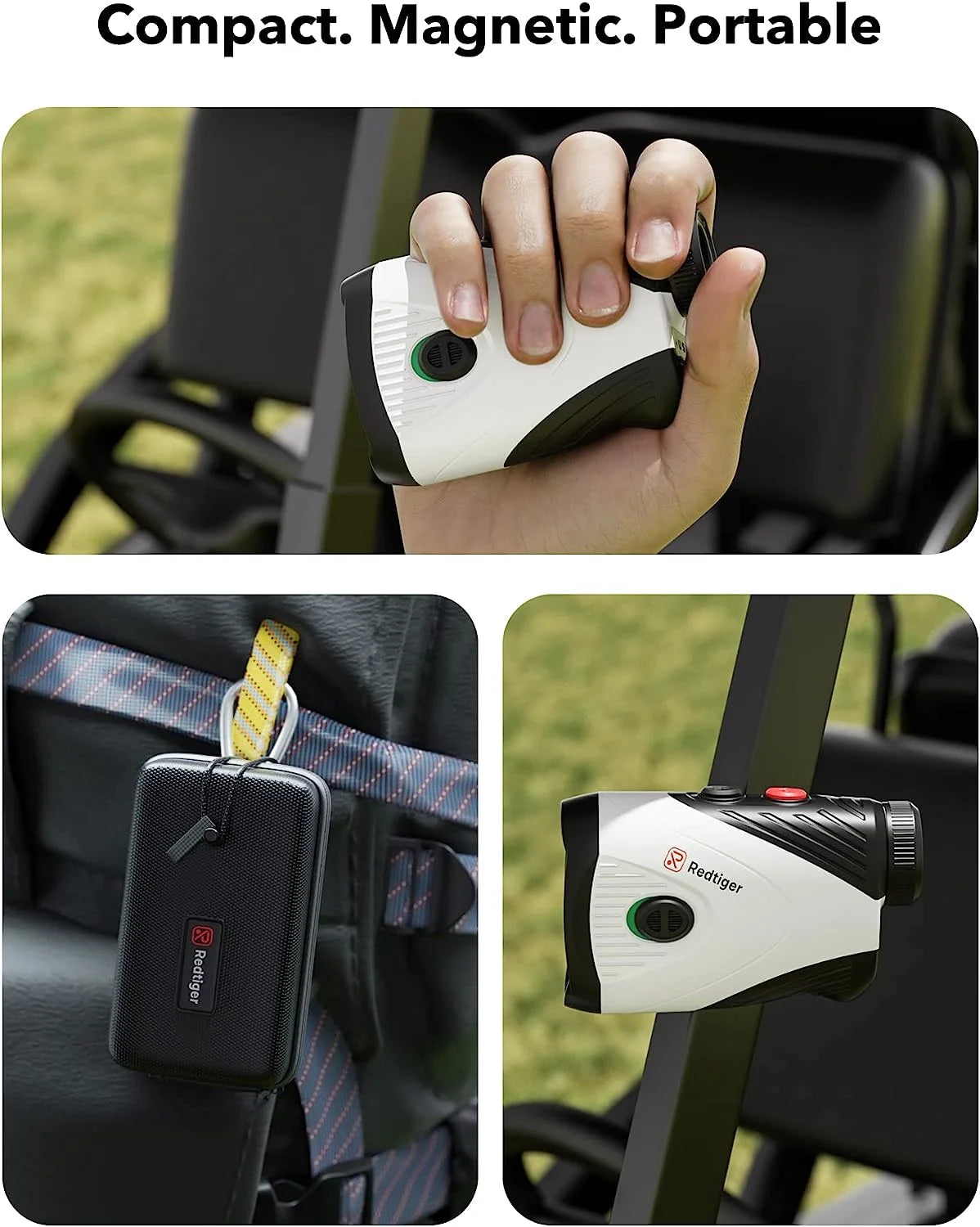 Black & White Mix Laser Golf Rangefinder with Slope, 1200 Yards Range Z674