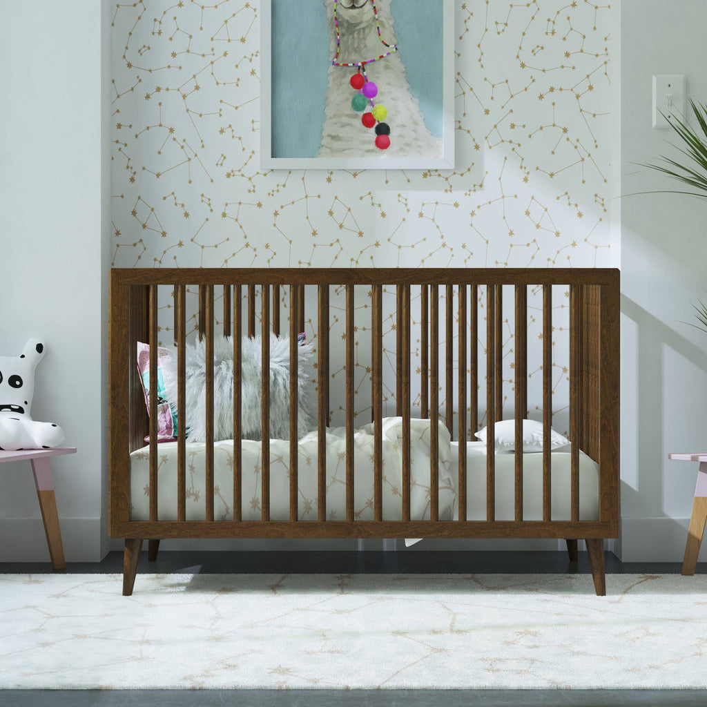 Walnut 3-in-1 Convertible Baby Crib D934419