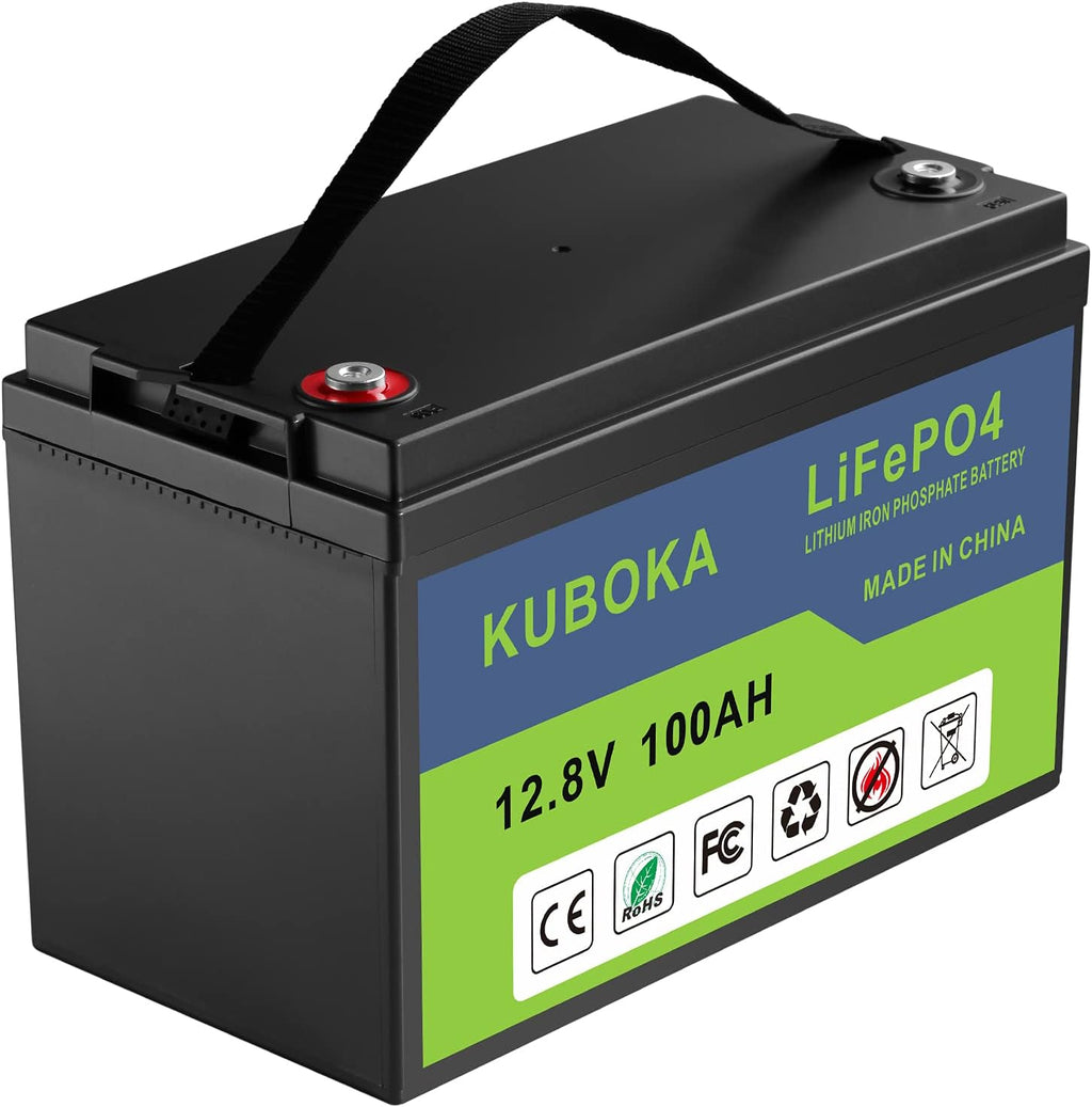12V 100Ah Lithium LiFePO4 Rechargeable Battery with Built-in BMS D24755
