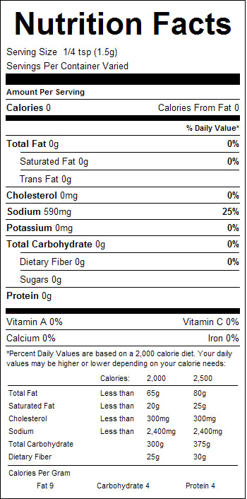 80 lbs. Table Salt B836717