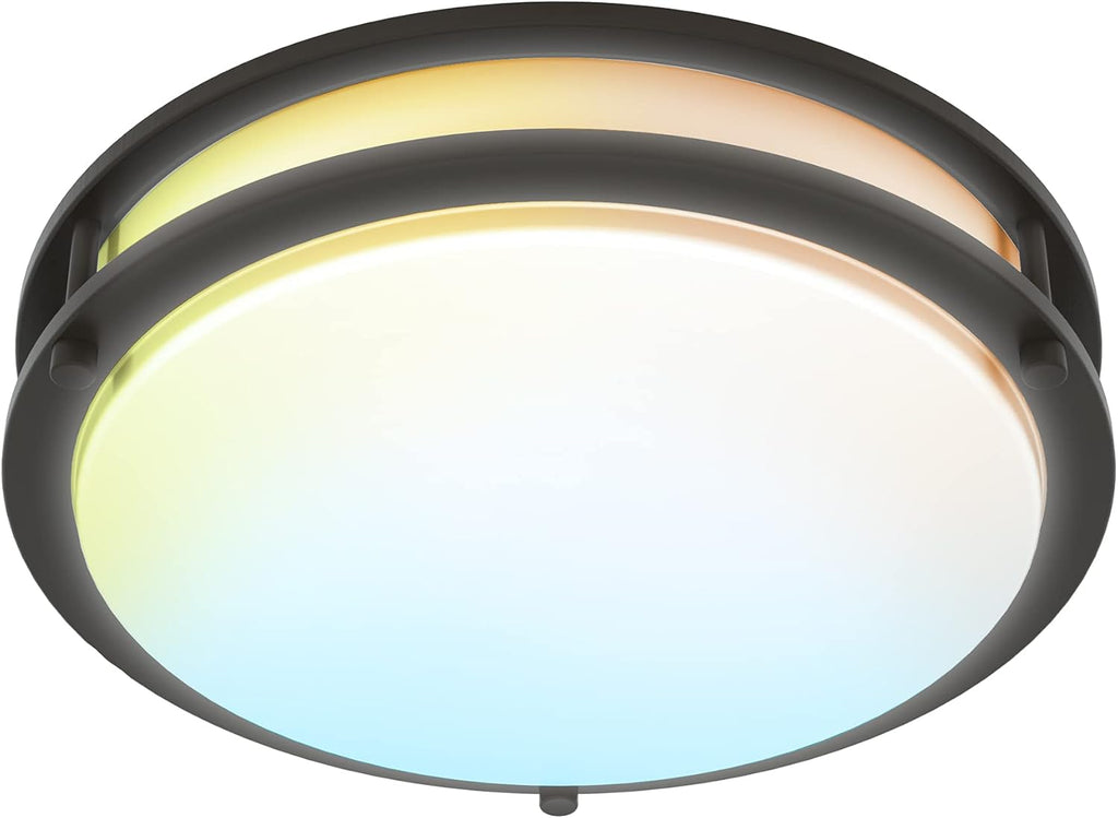 10 Inch Smart WiFi LED Ceiling Light Fixture, Brushed Nickel, 1 Pack W132825
