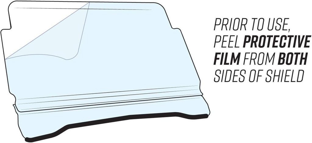 1/4 Dark Tinted Polycarbonate Half Windshield I57567