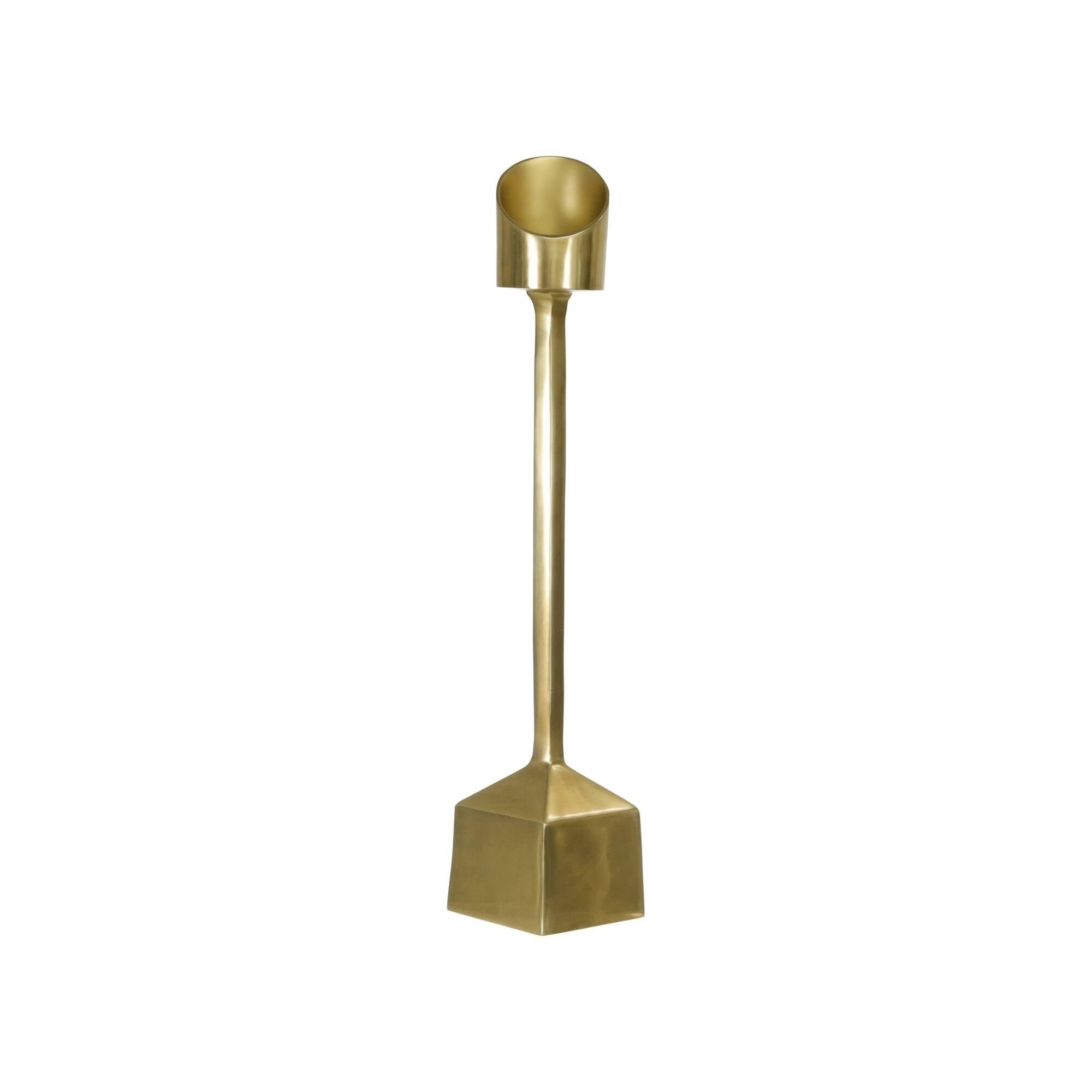 26 in. Aluminum Pillar Candle Holder Gold E6034