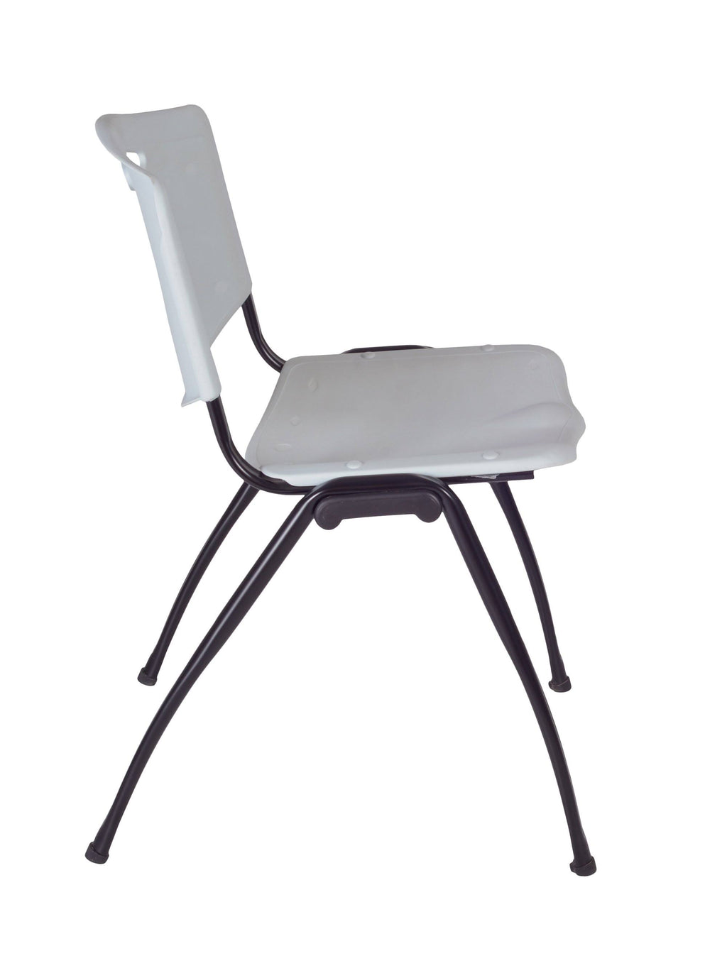 42x22 Round Breakroom Table Grey 4 Stack Chairs Blue Y5880
