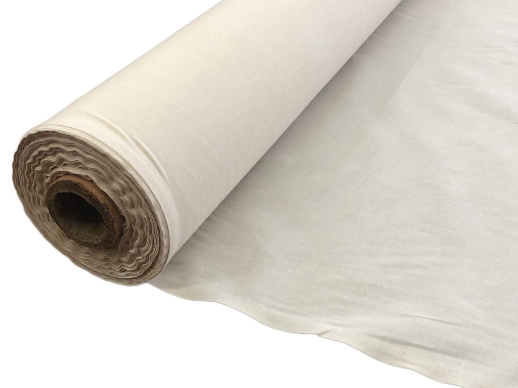 Natural Muslin Fabric, 100% Cotton, Unbleached, 100 Yards, Beige I8953