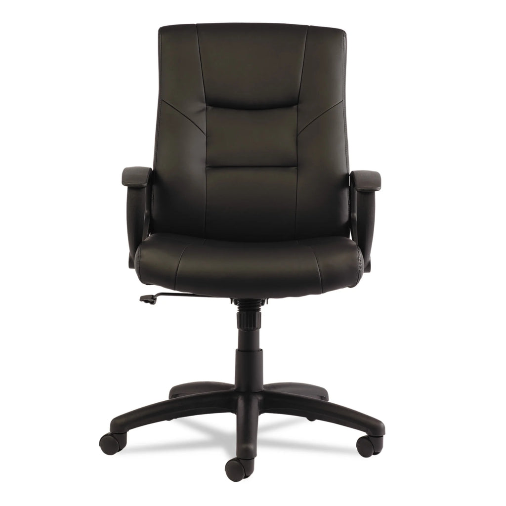 Executive High-Back Swivel/Tilt Bonded Leather Chair, Black E6553