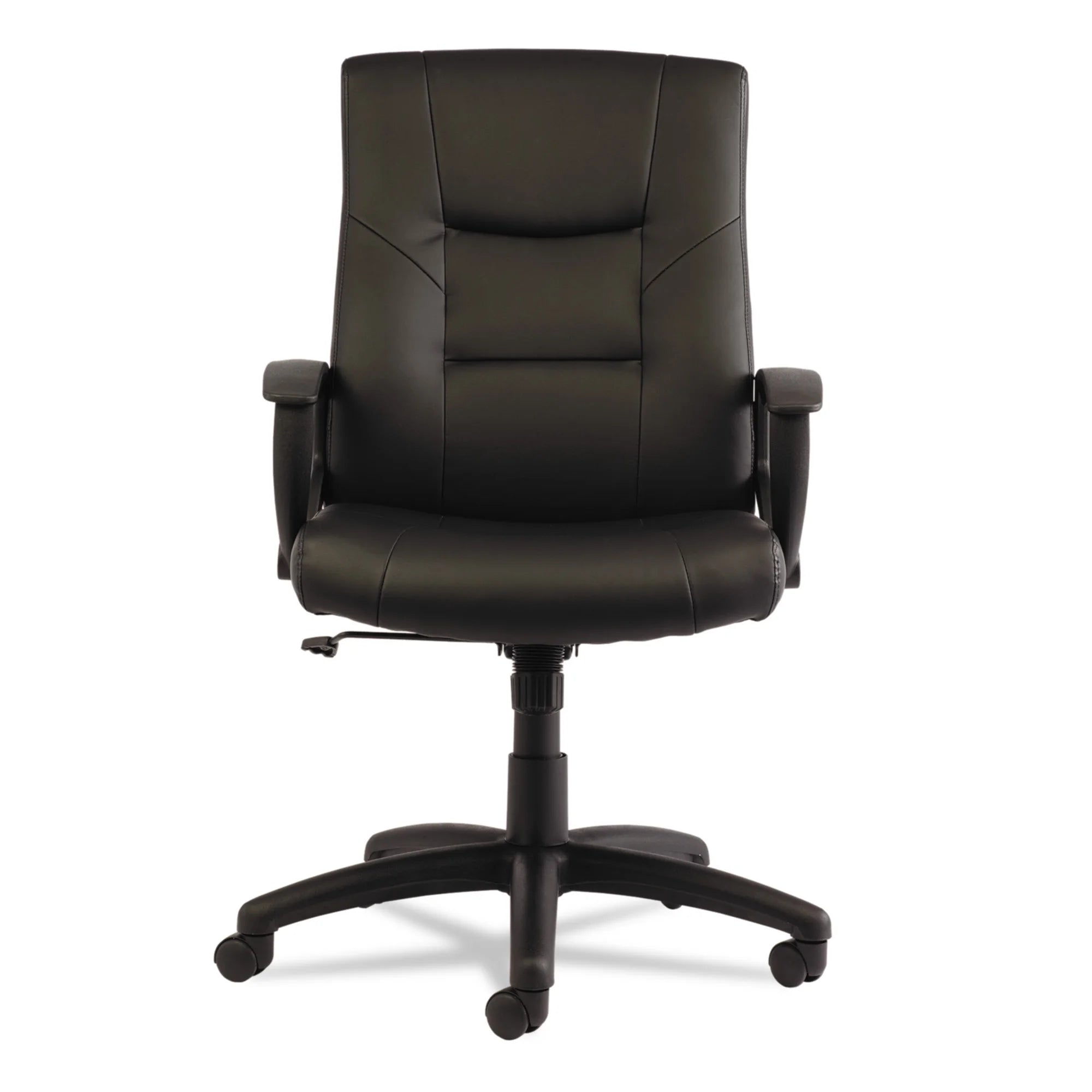 Executive High-Back Swivel/Tilt Bonded Leather Chair, Black E6553