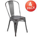 Silver Metal Outdoor Dining Chair V489030
