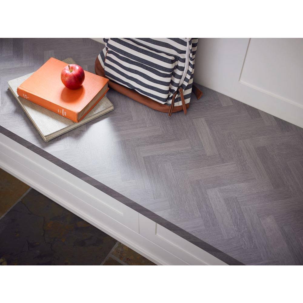 Silver Oak Herringbone Matte Laminate Sheet L40525
