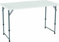 White 4 Foot Folding Utility Table with Carrying Handle U86519