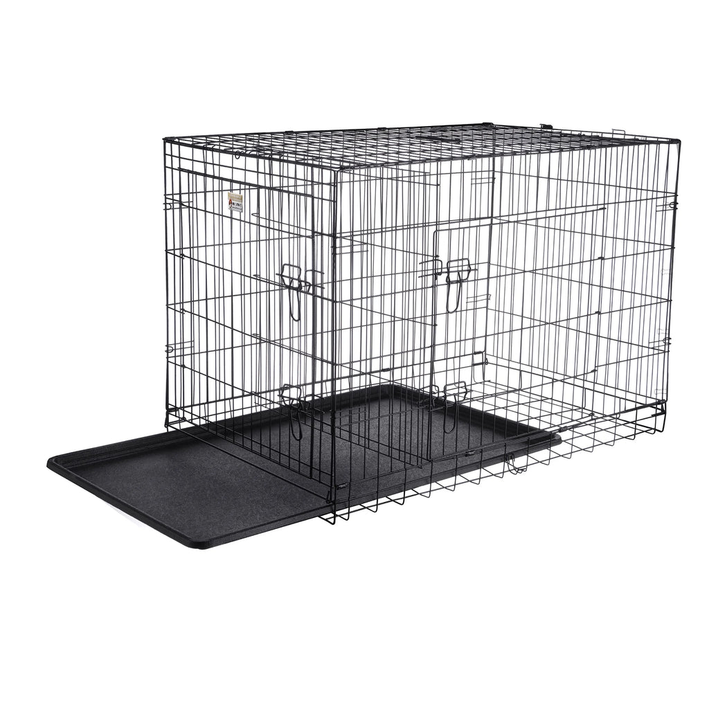 42-inch Collapsible Dog Crate with Divider Wall Panel R62258