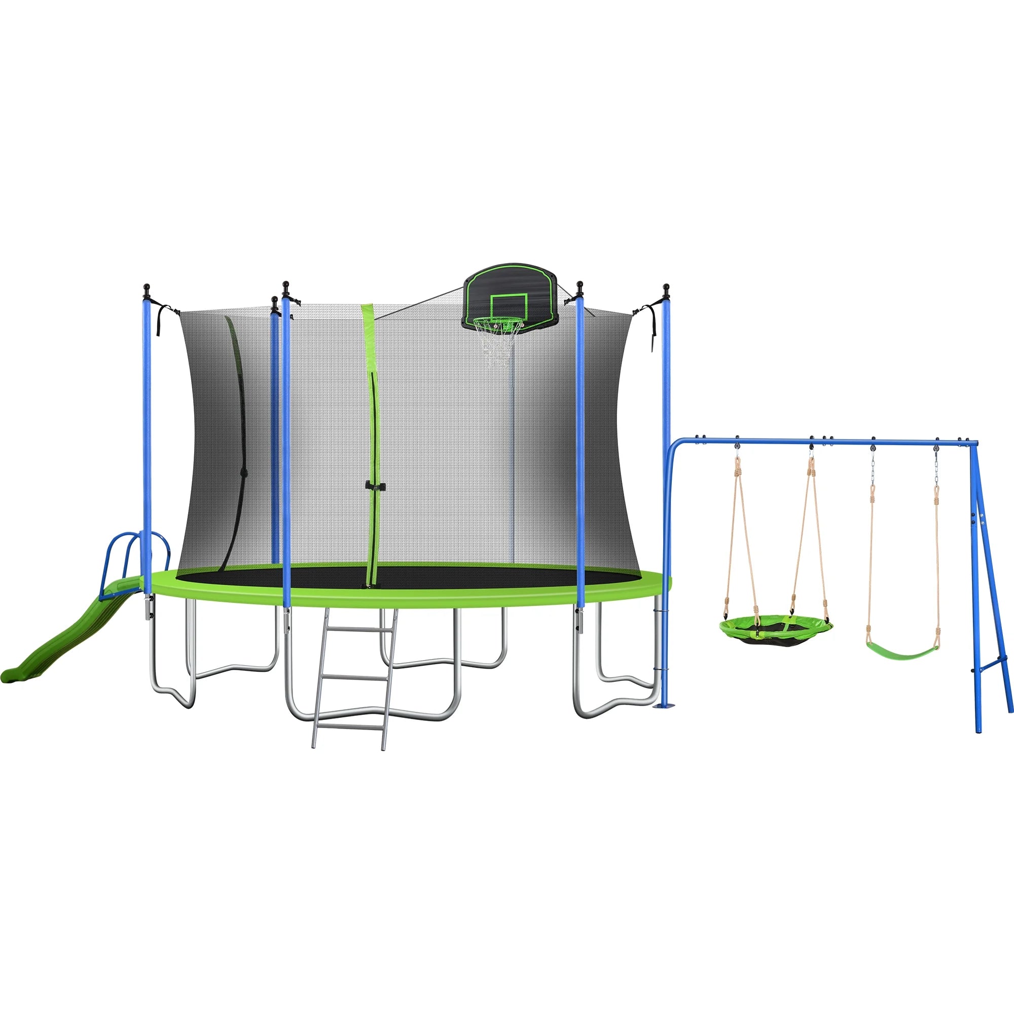 12FT Trampoline with Swing and Slide J4331