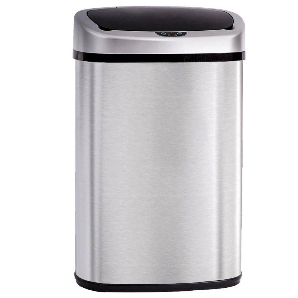 13.2-gallon Stainless Steel Touch Free Sensor Trash Can W645