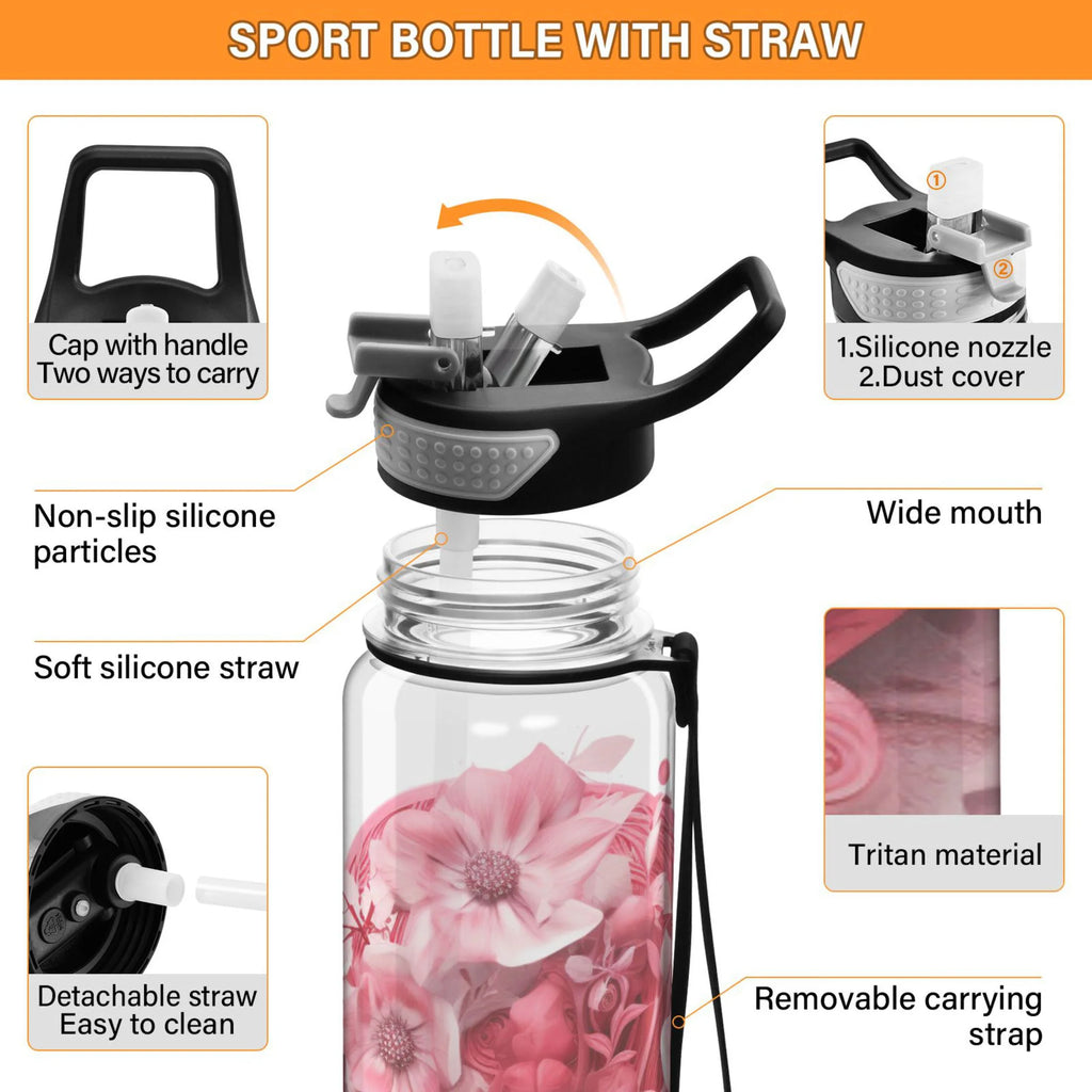 32oz Tritan Sports Water Bottle with Straw A401889