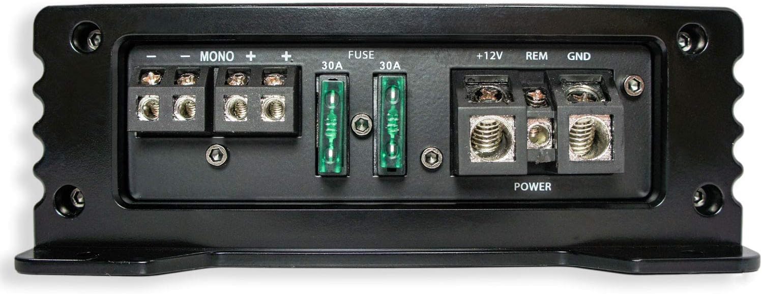 Slotted S Port Single 10 Sub Box & HA-A400.1 Car Stereo Bundle C168