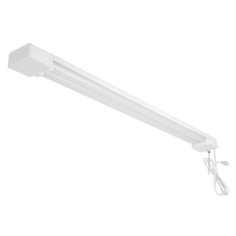 3 ft. 2-Light 45-Watt Equivalent White Integrated LED Shop Light with Power Cord (6-Pack) B7156
