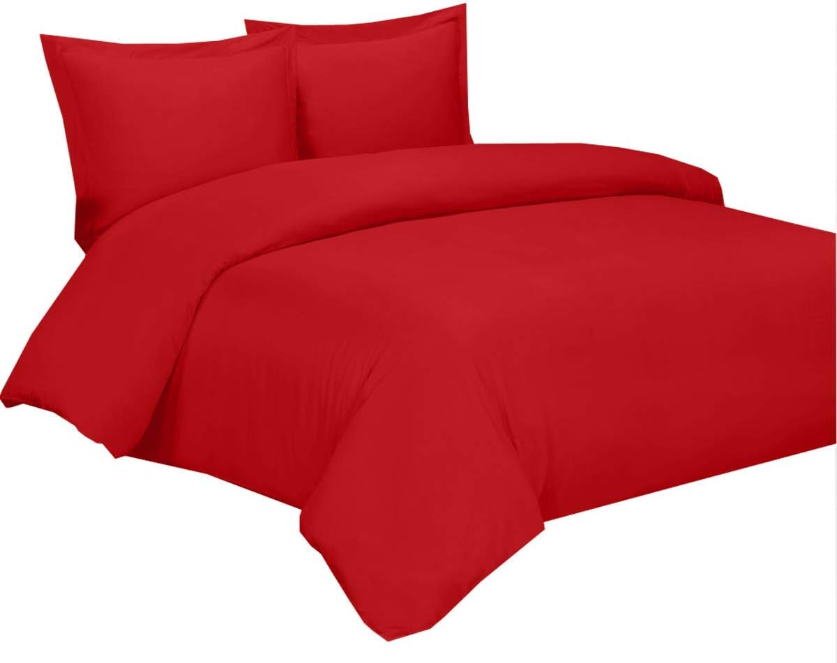 Bamboo Viscose Duvet Cover Set with Corner Ties, King / Cal King Size White O2684