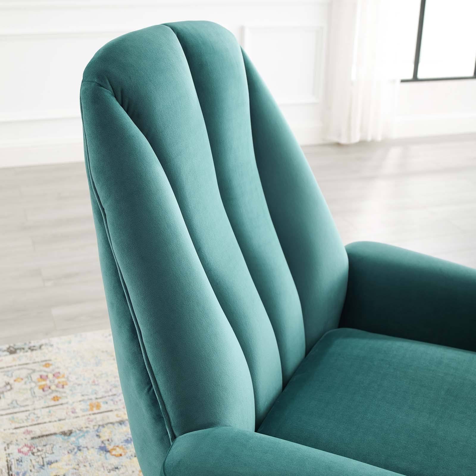 Dusty Rose Performance Velvet Armchair C975