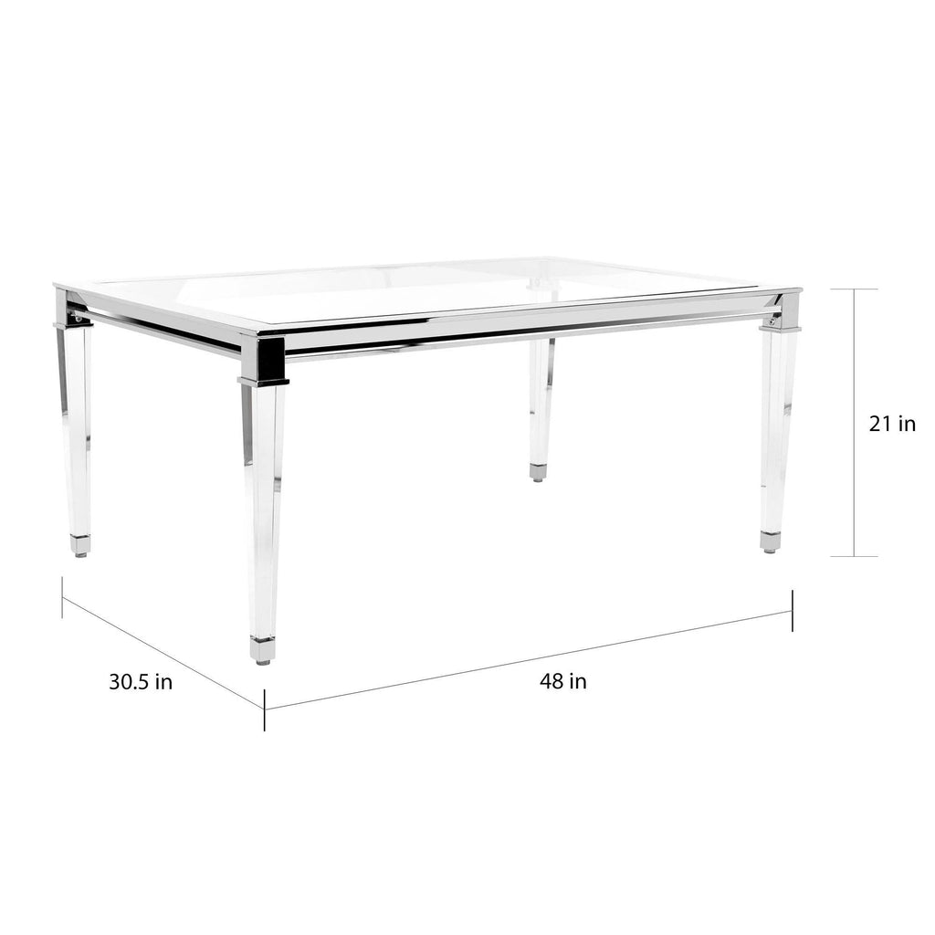 Silver Acrylic Coffee Table L1938